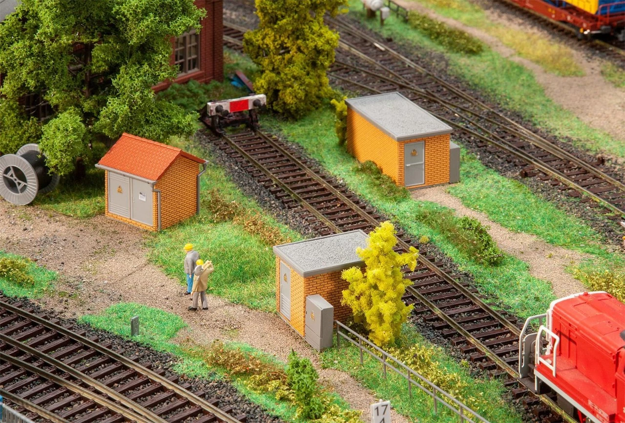 Faller 3 Trafostationen In Ziegelbauweise