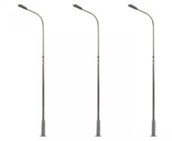 Faller LED-Straßenbeleuchtungen, Peitschenleuchte, Kaltweiß, 3 Stück