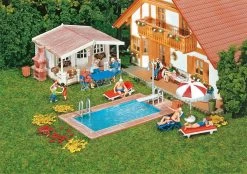 Faller Swimming-Pool Und Gartenhaus
