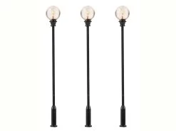 Faller 180113 H0 LED Parklaternen Kugel-Aufsatzleuchte Warmweiß 3x