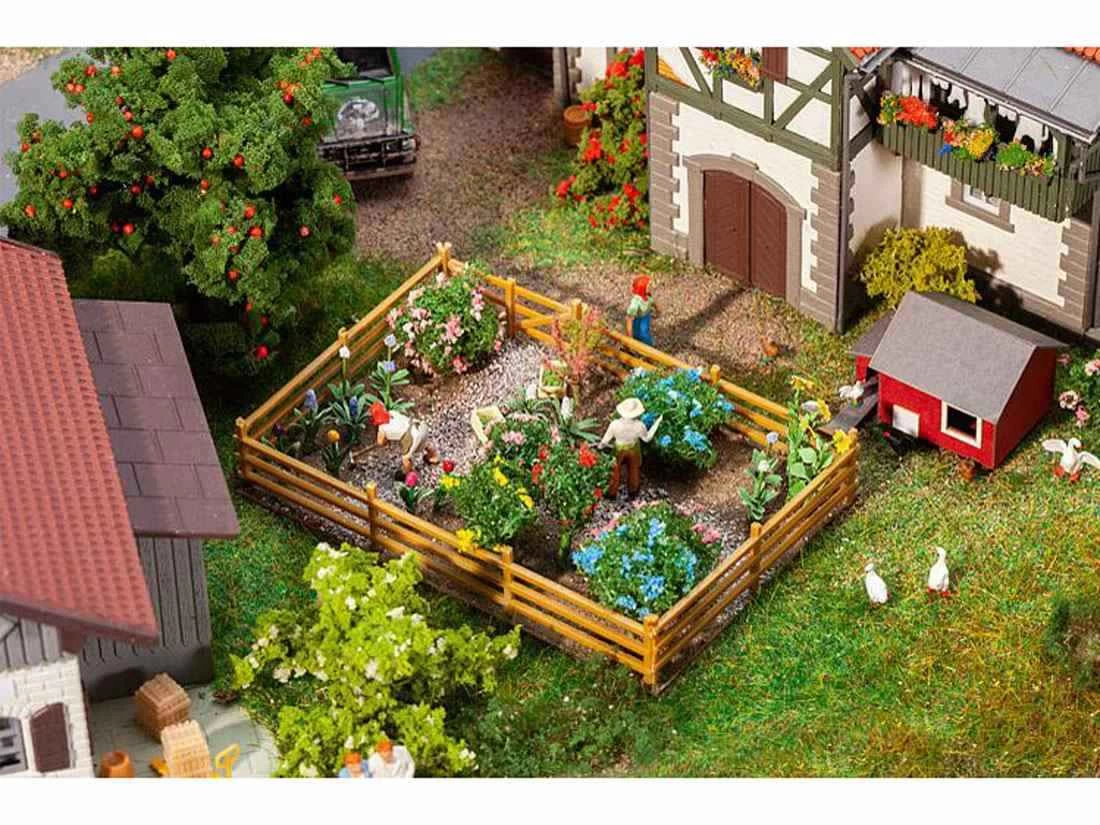 Faller 181276 H0 Ziergarten Mit Blumen & Büschen